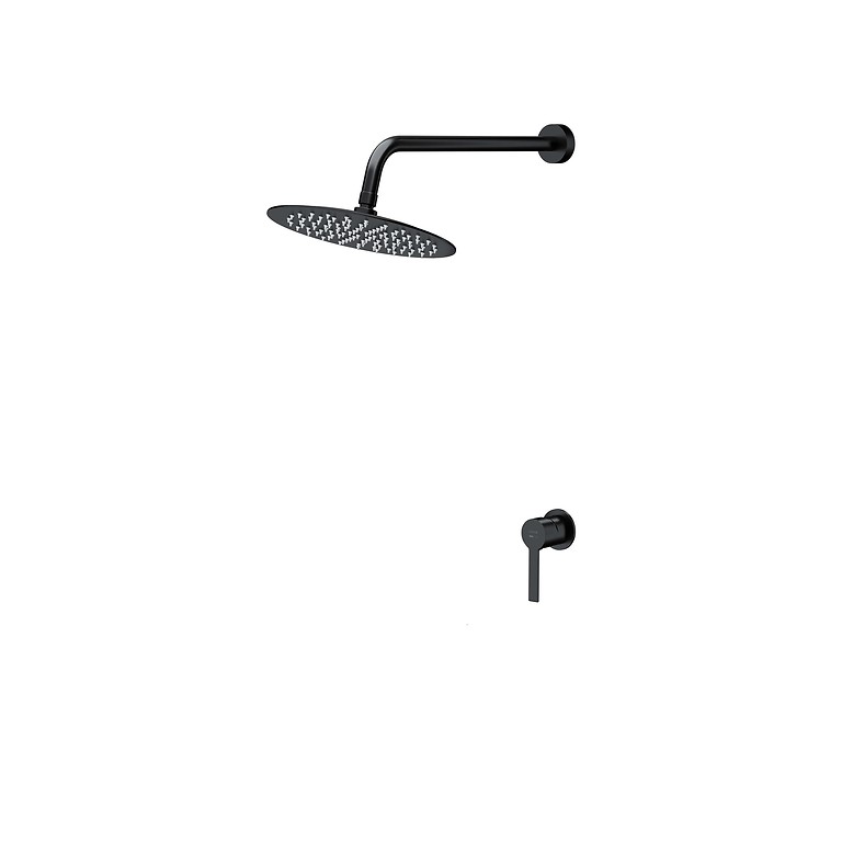 Virgo Set C774: Shower Faucet Concealed and Rainshower Black S522-123