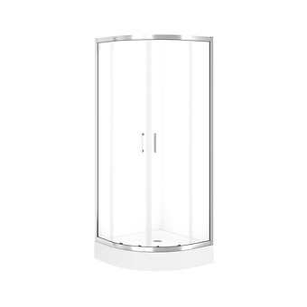 BRASCO HALFROUND SHOWER ENCLOSURE 80 x 80 x 190 CHROME S168-001