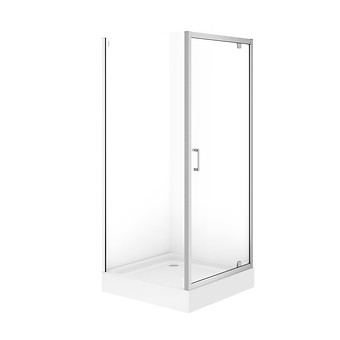 SET B868: BRASCO SQUARE PIVOT SHOWER ENCLOSURE 90×90×190 WITH TAKO SHOWER TRAY 90×16 S601-231