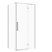 SET C91: Douchecabine rechthoekig CREA scharnier 100 × 90 × 200 rechts chroom transparant glas S601-289
