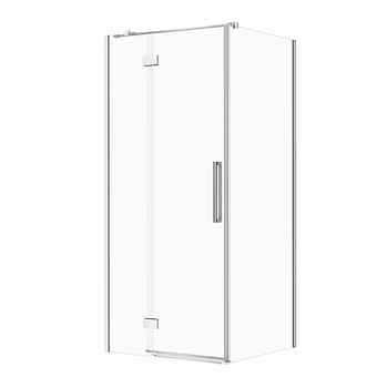 SET C89: Douchecabine rechthoekig CREA scharnier 90x80x200 links chroom transparant glas S601-293