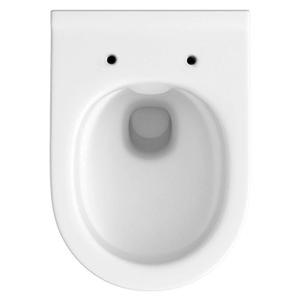 Cersanit Essentials Set C08 Mesto Oval CleanOn Wall Hung Bowl with Mesto Oval Duroplast, Soft-Close Toilet Seat S701-791