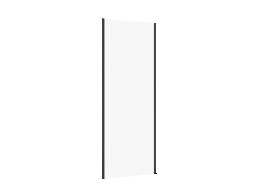DOUCHEWAND LARGA ZWART 80×195 TRANSPARANT GLAS S932-133