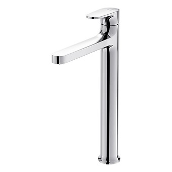 INVERTO BY CERSANIT DECK-MOUNTED HIGH WASHBASIN CHROME, 2 DESIGN IN 1 HANDLES: CHROME AND BLACK S951-301