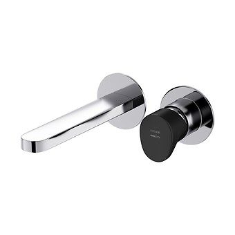 INVERTO by Cersanit INBOUWWASTAFELKRAAN CHROOM MET INBOUWDOOS, 2 DESIGN IN 1 HENDELS: CHROOM EN ZWART S951-302