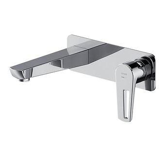 MILLE INBOUWWASTAFELKRAAN MET INBOUWDOOS CHROOM, METALEN CLICK-CLACK AFVOERPLUG S951-357