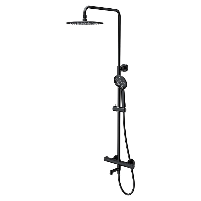 Zen by Cersanit Shower Column with Thermostatic Faucet with Spout Black S951-786