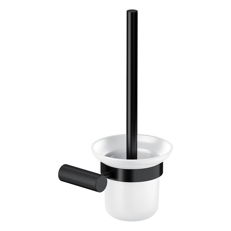 TOILETBORSTEL MUREN-MONTEERBAAR GLAS ZWART S951-897