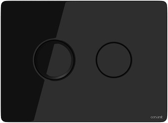 ACCENTO CIRCLE PNEUMATISCHE SPOELKNOP GLAS ZWART S97-053