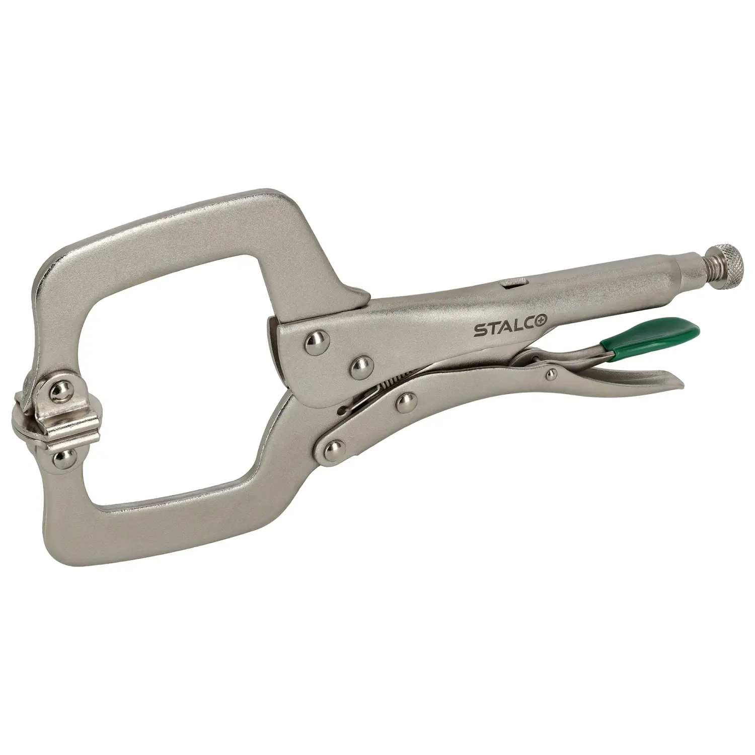 C-Type Snap-On Welding Pliers with Clamps and Swiveling Pads, 280 mm STALCO S011914305