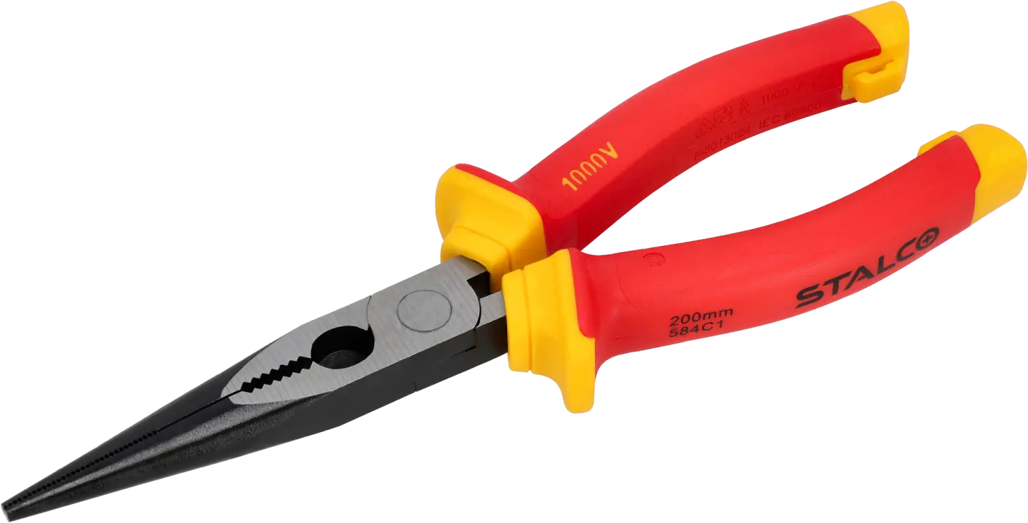 Long Nose Pliers, Straight 200mm 1000V VDE STALCO S-14456