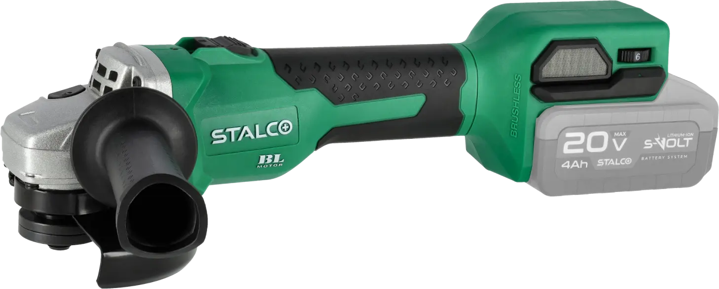 Cordless angle grinder AGS20 - 125BLVS body 20V S - VOLT STALCO S-97305