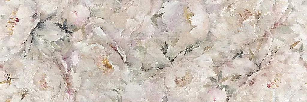 Luvie Beige Wallpaper Peony Satin Rect  40 × 120 G1 NT1747-004-1
