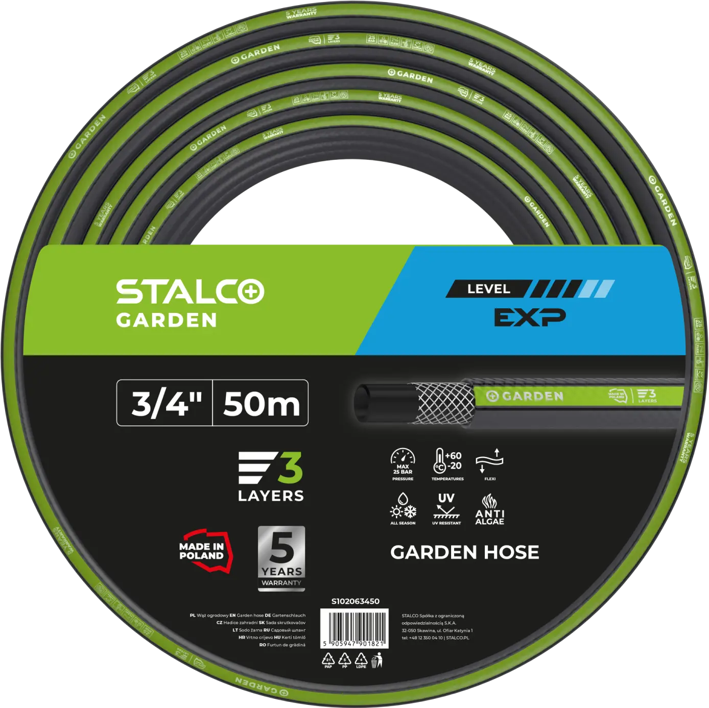 Garden Hose EXP 1/2″ 20m – STALCO GARDEN S102061220