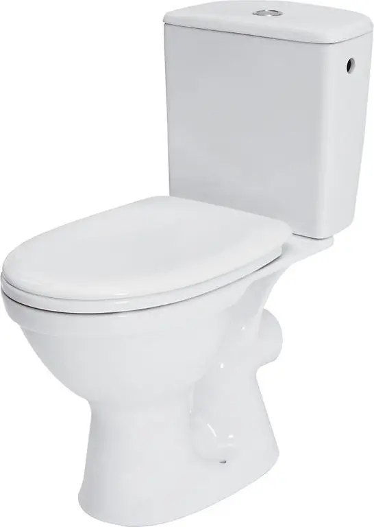 Cersanit Essentials Merida 010 WC Compact Set with Polypropylene, Antibacterial Toilet Seat K03-014