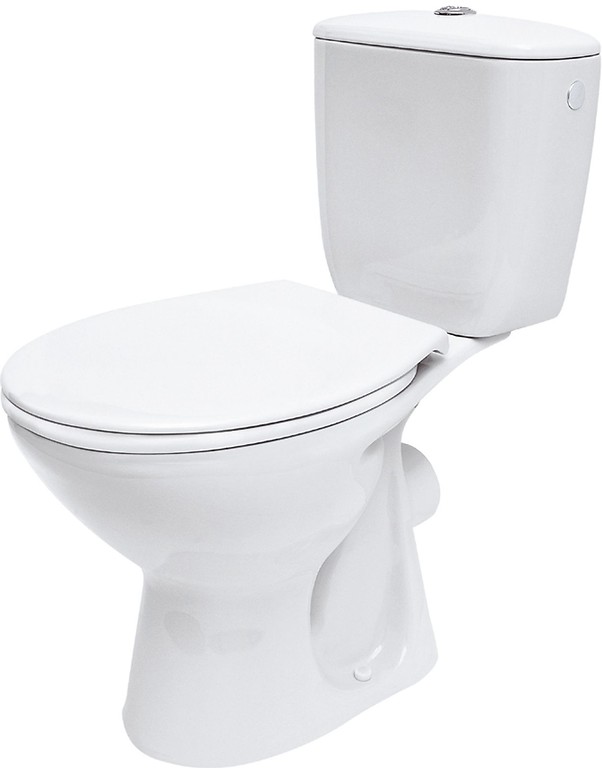 Cersanit Essentials President 010 WC Compact Set with President Polypropylene, Antibacterial Toilet Seat K08-028