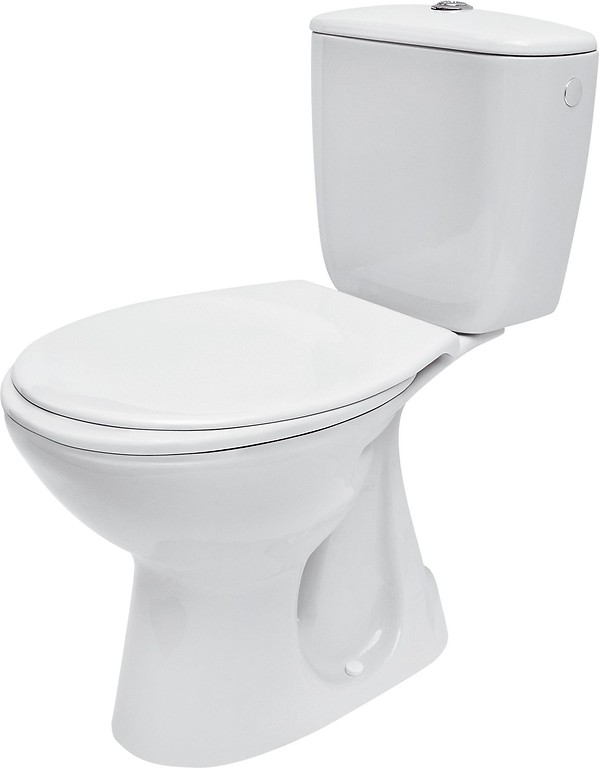 Cersanit Essentials President 020 WC Compact Set with President Polypropylene, Antibacterial Toilet Seat K08-029
