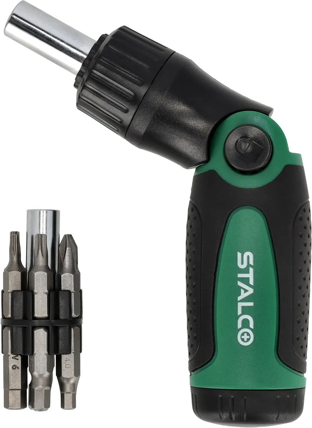 Ratchet screwdriver with bits 1/4” x 25mm, 14pcs STALCO S-12403