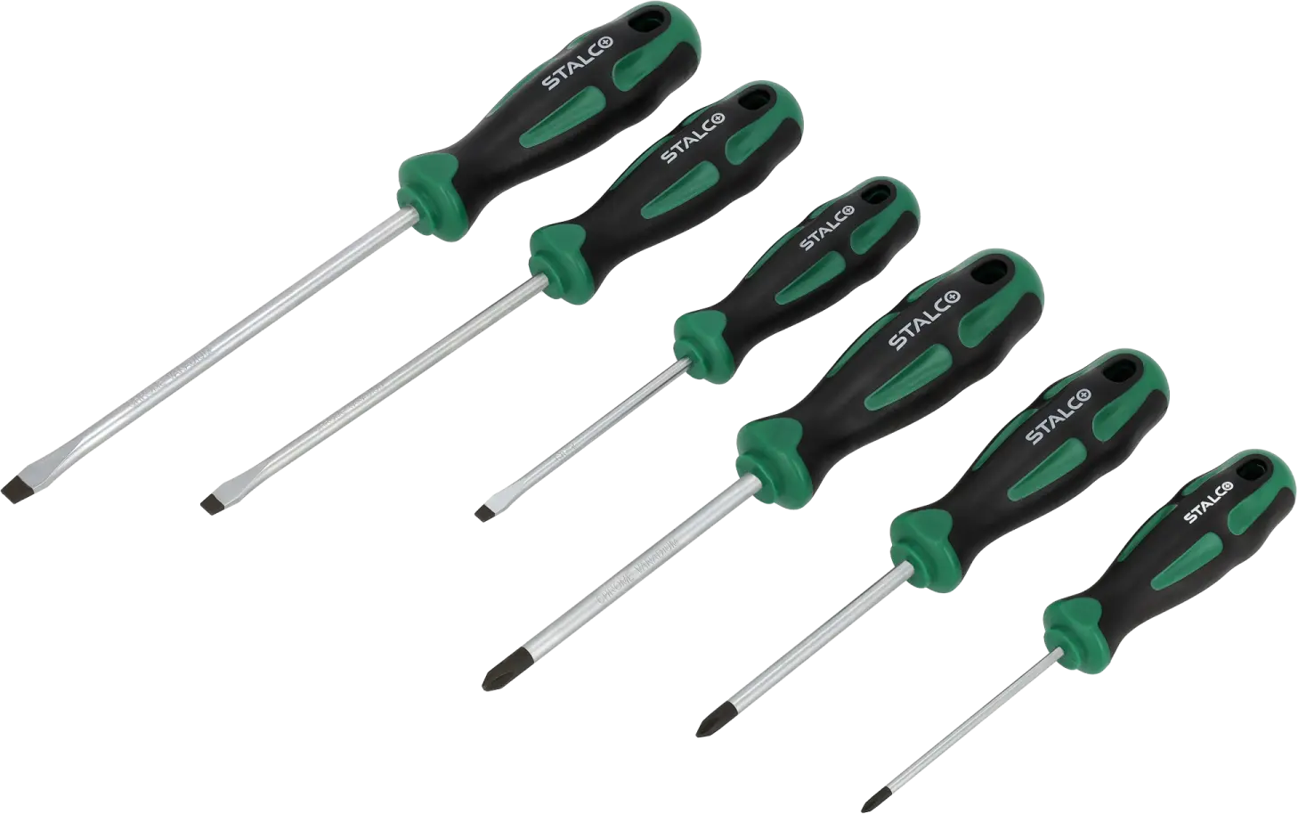 SCREWDRIVER CR - V SET 6pcs STALCO S-12391