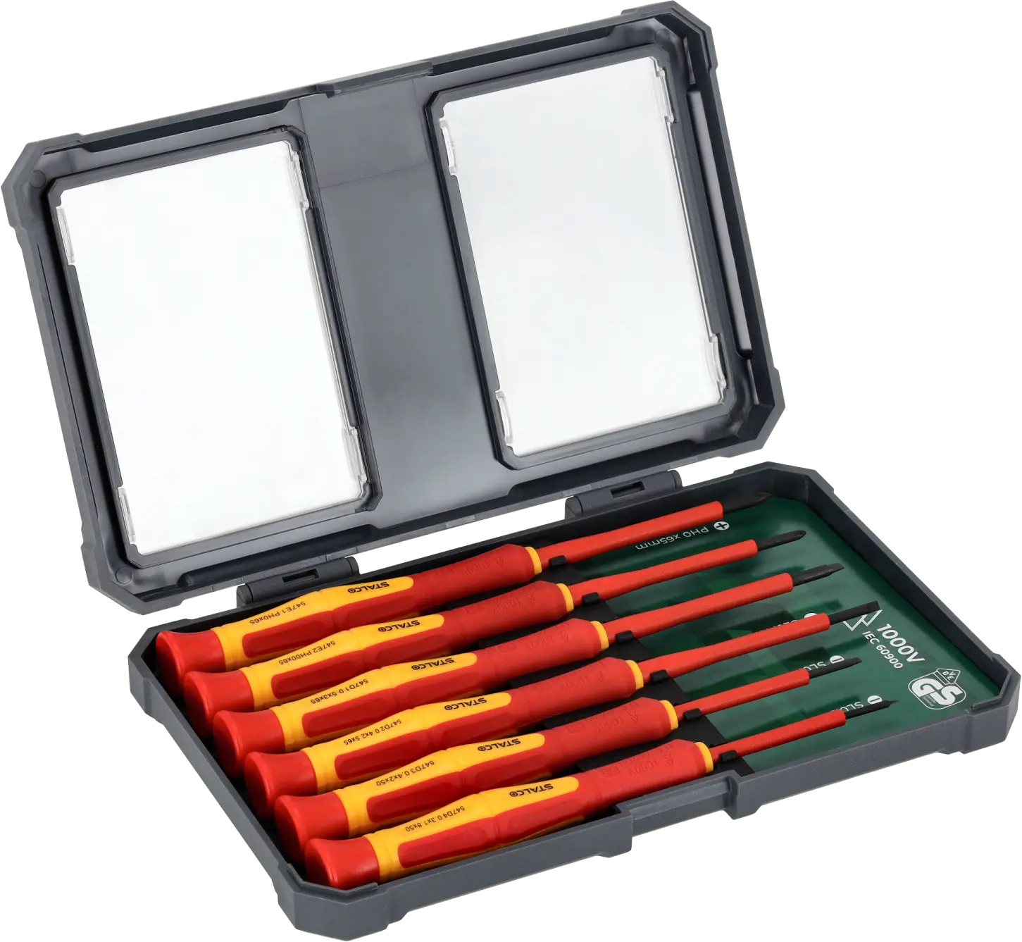 Screwdriver set electrotechnical 1000V precision 6 pcs S2 STALCO S-12292