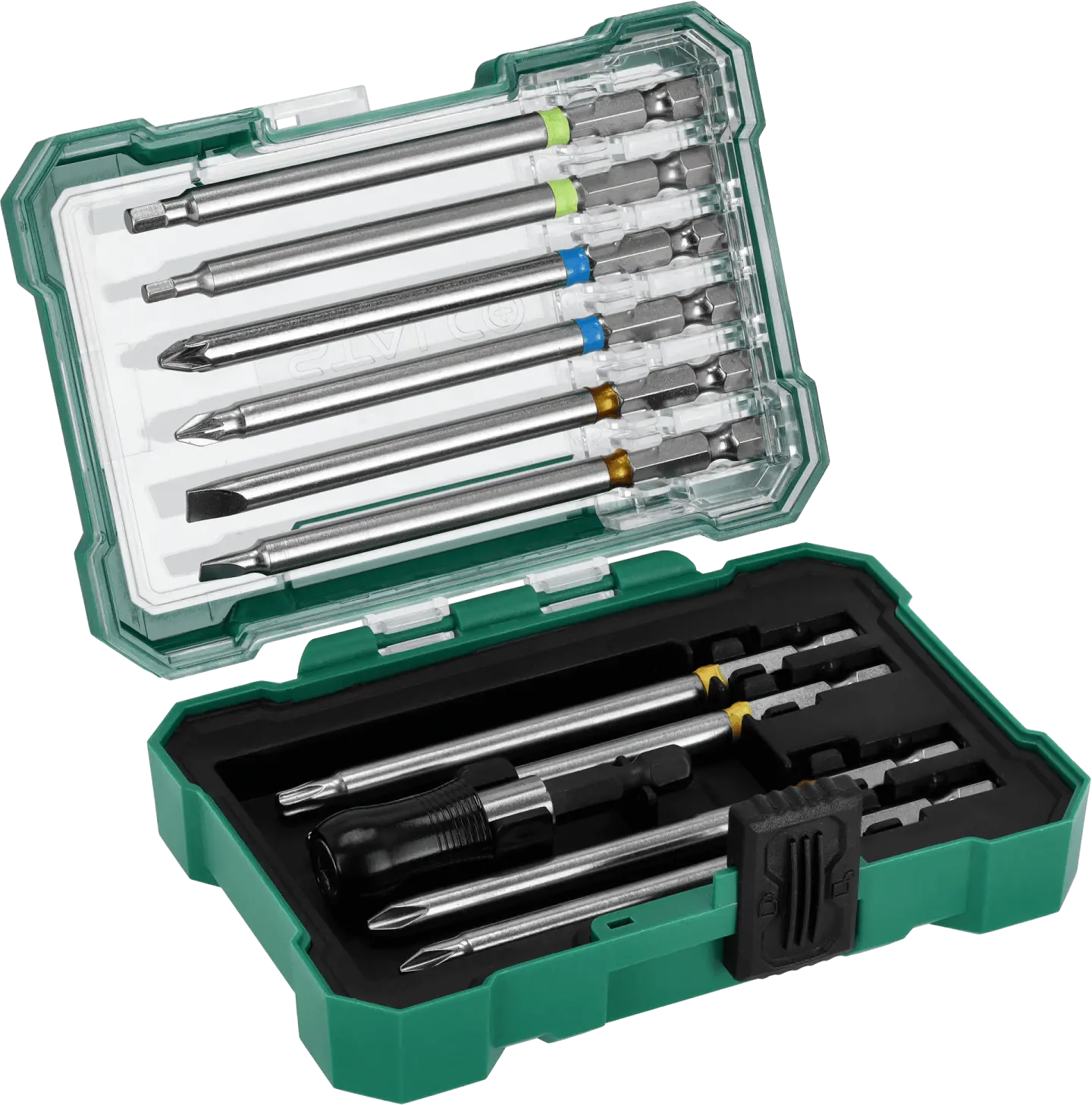 Bits and accessories set 1/4”, 11pcs S2 60mm STALCO S-13720