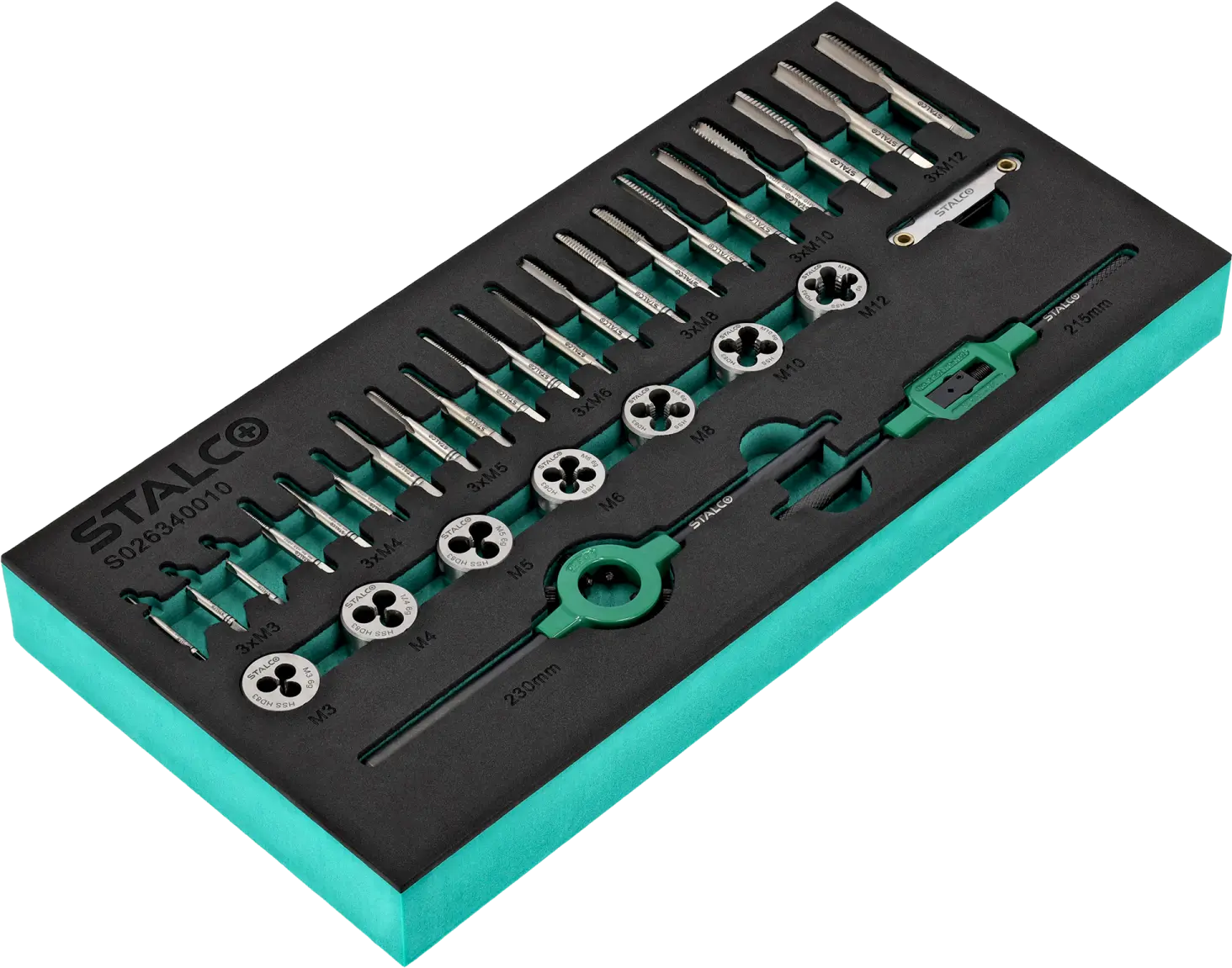 Tap and die ste, 31pcs, EVA tray STALCO S026340010