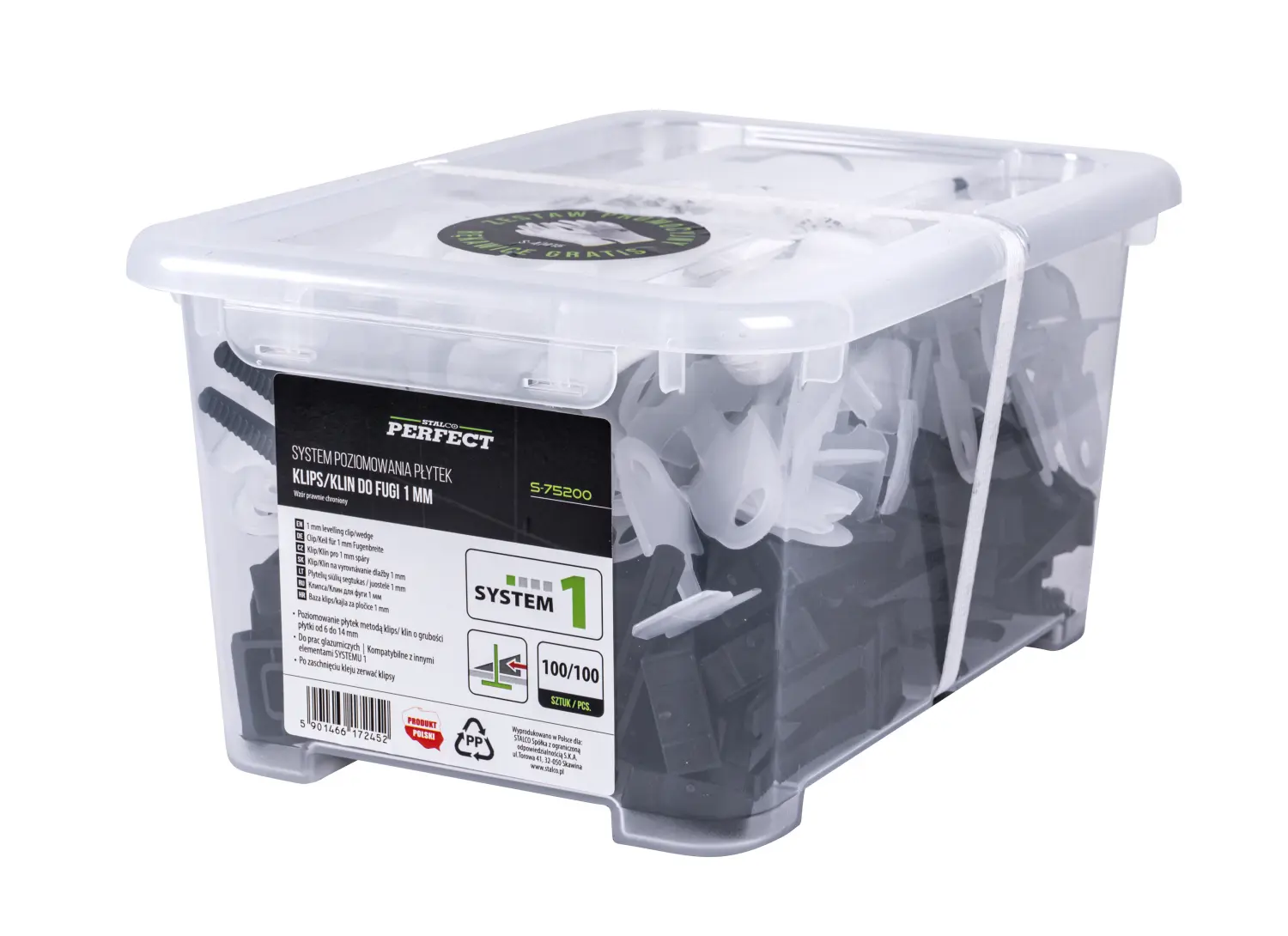 SYSTEM 1 leveling kit 2mm, 100/100 pcs.zt (5901466172476)