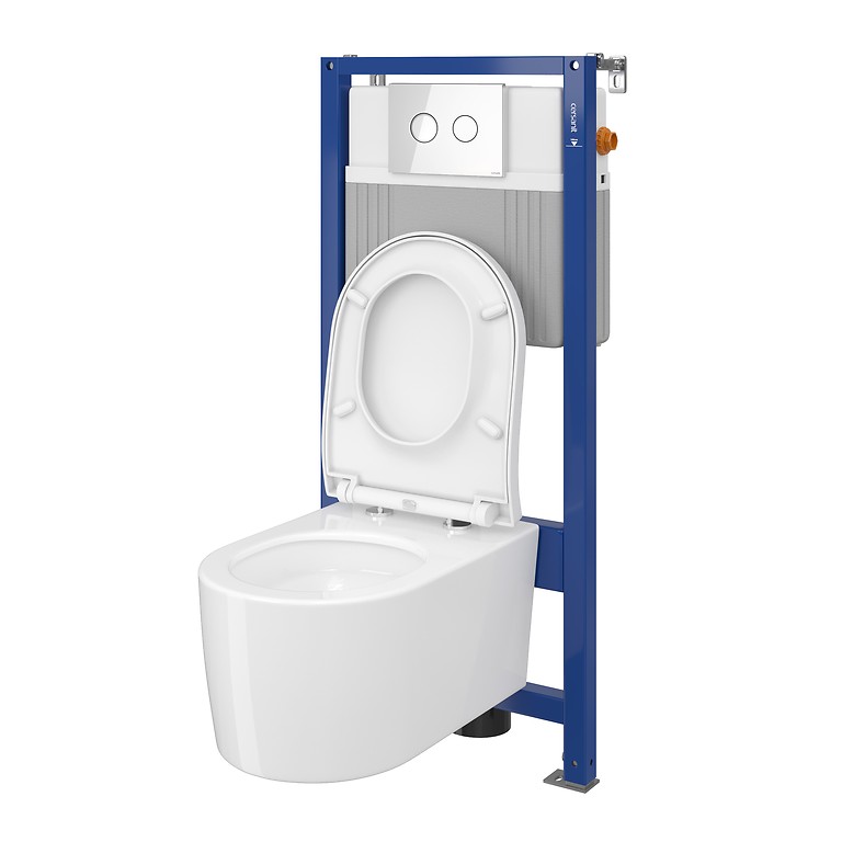 Set B229 AQUA 52 PNEU S QF, Wall Hung Bowl INVERTO Streamon, Slim Wrap ...