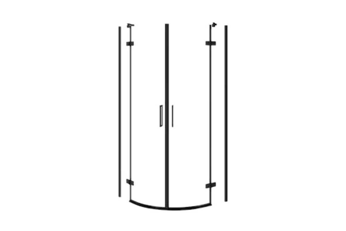 Halfround shower enclosures