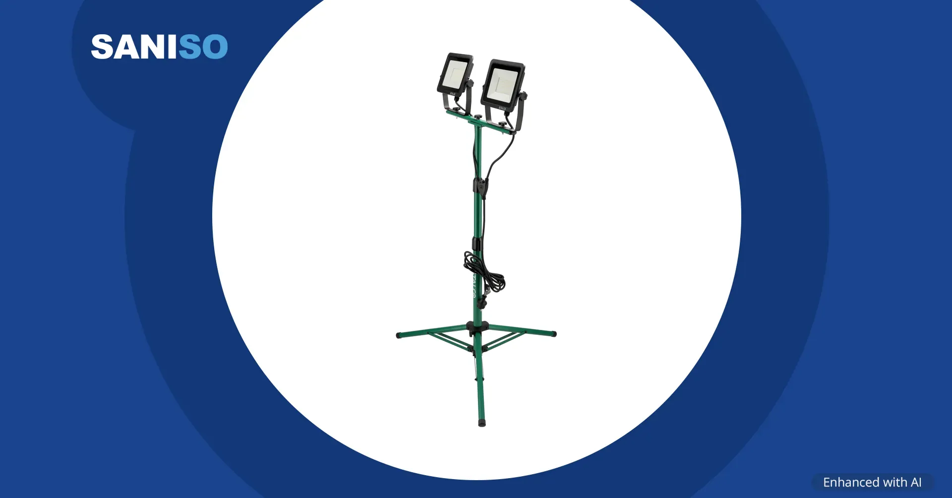 Construction floodlight FLS-100W STALCO (2×50 W, 9000 lm)
