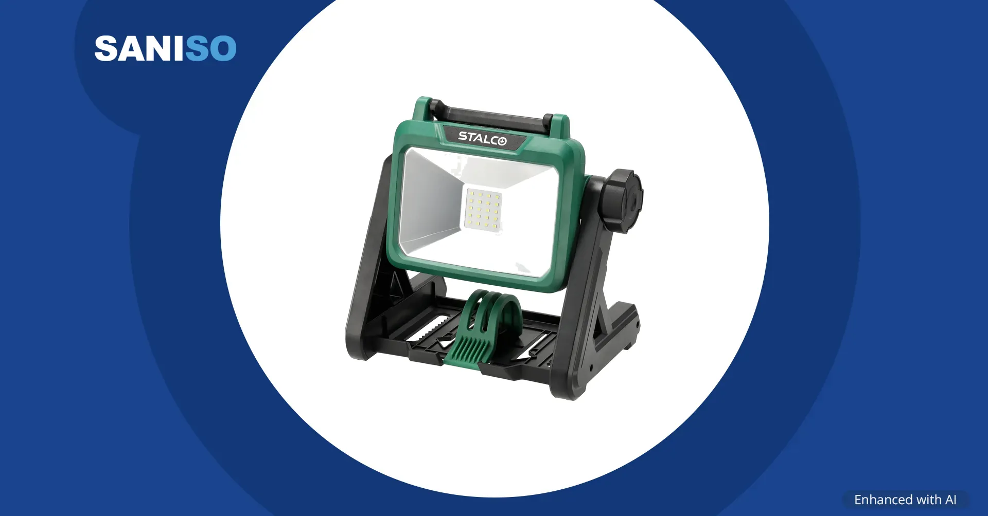 Cordless spotlight FLS20-20W STALCO (S-Volt 20V, 2000 lm)
